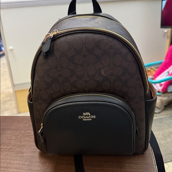 Coach Handbags - 🔥🎁NWT! Coach Court Backpack in Signature Canvas Brown/Black Msrp:$550.00